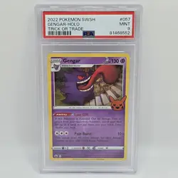 2022 Pokemon Gengar Trick or Trade SWSH Holo Card #057 PSA 9 - Image 1
