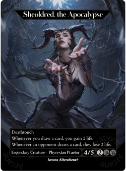 Sheoldred, the Apocalypse - Full Art Altered Art Custom Cards - Image 1