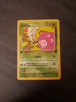 2000 Pokemon Card Team Rocket #58 1st Edition Koffing Vintage - Image 4