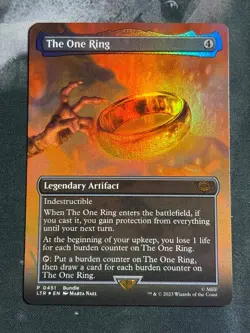 The One Ring (Borderless Foil) Universes Beyond: LOTR - MTG Magic LP - Image 1