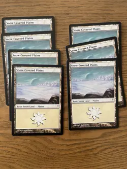 Magic the Gathering: X7 Snow-Covered Plains Coldsnap Lot LP - Image 1