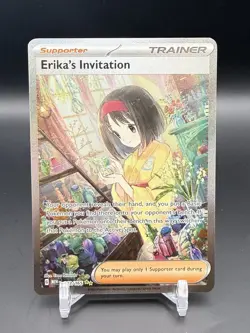 Erika's Invitation Pokemon Scarlet & Violet 151 Illustration Rare Holo 203/165 - Image 1