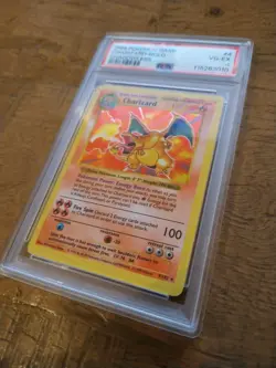 1999 POKEMON GAME SHADOWLESS #4 CHARIZARD-HOLO PSA 4 - Image 2