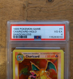 1999 POKEMON GAME SHADOWLESS #4 CHARIZARD-HOLO PSA 4 - Image 3
