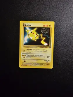 1999 Pikachu #4 Pokemon Movie Movie Stamp Black Star Promo WOTC Wizards Stamp - Image 1