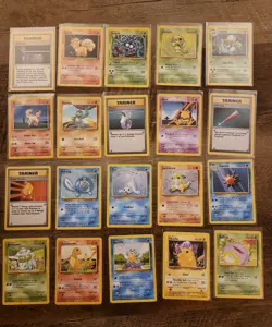 Lot Of 20 Vintage WOTC Base Set Pokemon Cards. Lp - Image 1
