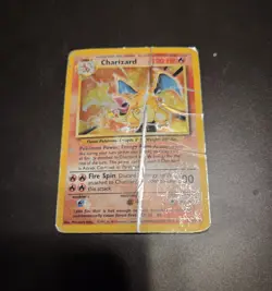 Pokemon Charizard Base Set Holo Rare Dragon Card 4/102 120 HP 1999 - Image 2