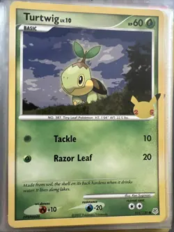 Jumbo Sinnoh Starter Pokemon Cards - Full Set (Turtwig, Chimchar, Piplup) - Image 3