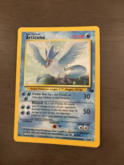 Pokemon TCG Articuno Fossil Holo Unlimited Rare Card 2/62 LP Condition - Image 1