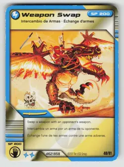 2011 LEGO Ninjago TCG - WEAPON SWAP - Non Holo Lightning Card #48/81 - Image 1