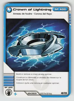 2012 LEGO Ninjago TCG - CROWN OF LIGHTNING - Non Holo Lightning Card #48/125 - Image 1