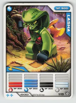 2012 LEGO Ninjago TCG - LASHA - Non Holo Lightning Character Card #11/125 - Image 1