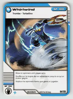 2012 LEGO Ninjago TCG - WHIRLWIND - Non Holo Lightning Card #64/125 - Image 1