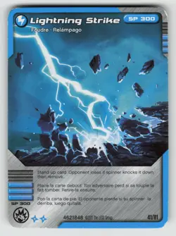 2011 LEGO Ninjago TCG - LIGHTNING STRIKE - Non Holo Lightning Card #41/81 - Image 1