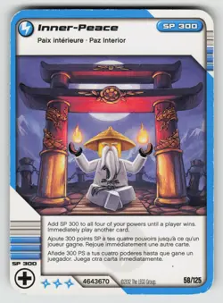 2012 LEGO Ninjago TCG - INNER PEACE - Non Holo Lightning Card #58/125 - Image 1