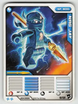 2012 LEGO Ninjago TCG - NRG JAY - Non Holo Lightning Character Card #10/125 - Image 1