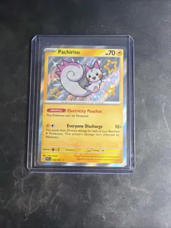 Pokemon Pachirisu TCG Card Paldean Fates Shiny Holo Secret Rare 138/091 NM - Image 1