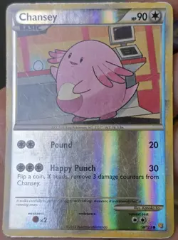 2010 Pokemon CHANSEY HeartGold & SoulSilver REVERSE HOLO Base Set Card 58/123 - Image 1