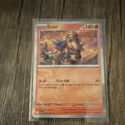 Pokemon Entei Evolutions Holo Rare Basic 025/217 140 HP Flare Fall Card - Image 1