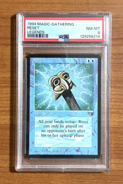 Magic the Gathering, Legends Expansion, Reset Uncommon Card, PSA 8 - Image 1
