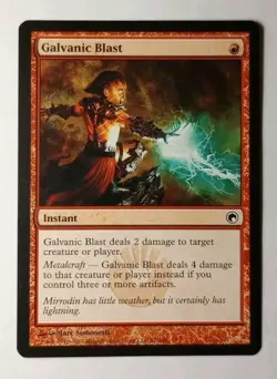 MTG - Galvanic Blast - Scars of Mirrodin 91/249 - Regular Common - Artifact Burn - Image 1