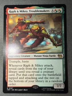 MTG Raph & Mikey, Troublemakers Teenage Mutant Ninja Turtles Regular Rare NM - Image 1