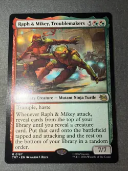 MTG Raph & Mikey, Troublemakers Teenage Mutant Ninja Turtles Regular Rare NM - Image 2