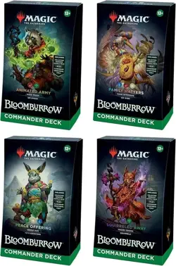 Bloomburrow Commander Deck Display Magic the Gathering Set Of 4 - Sealed Case - Image 1