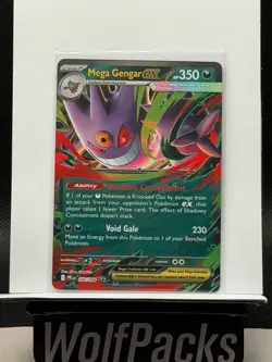 Pokemon TCG Me02: Phantasmal Flames - Mega Gengar ex 056/094 Double Rare Holo - Image 1