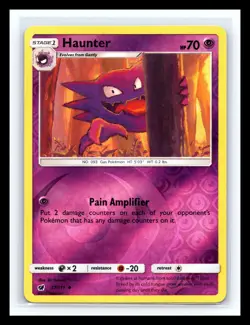 💥 HAUNTER REVERSE HOLO RARE # 37/111 - Pokemon TCG 2017 - CRIMSON INVASION SET - Image 1