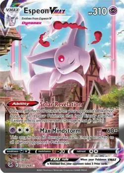 1x Espeon VMAX - 270/264 - Secret Rare Lightly Played Pokemon SWSH08 - Fusion St - Image 1