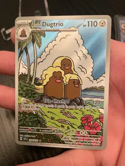 Pokemon Card Alolan Dugtrio 208/191 Illustration Rare Surging Sparks NM - Image 1