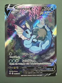 Vaporeon V SWSH181 Alternate Art Full Art Holo Promo Pokemon - Image 1