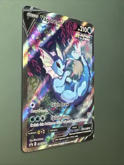 Vaporeon V SWSH181 Alternate Art Full Art Holo Promo Pokemon - Image 2
