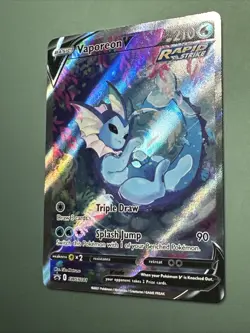 Vaporeon V SWSH181 Alternate Art Full Art Holo Promo Pokemon - Image 3