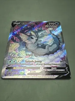 Vaporeon V SWSH181 Alternate Art Full Art Holo Promo Pokemon - Image 4