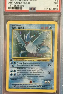 Pokemon TCG Articuno 1st Edition Holo Rare Fossil, 2/62, WOTC, Vintage 1999 - Image 2