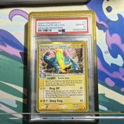 Pokemon Feraligatr Dragon Frontiers Reverse Holo #2 PSA 10 2006 English - Image 1