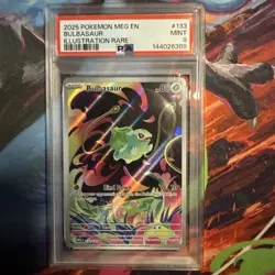 2025 POKEMON MEG EN-MEGA EVOLUTION ILLUSTRATION RARE #133 BULBASAUR PSA 9 - Image 1