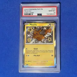 2024 POKEMON PAF EN-PALDEAN FATES SHINY RARE #131 PIKACHU PSA 10 - Image 1