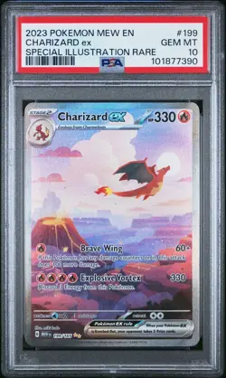 Charizard EX 199/165 Special Illustration Rare 2023 Pokemon Mew EN PSA 10 GEM MT - Image 3