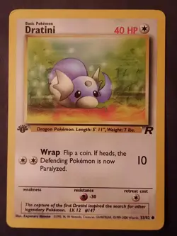Pokemon Card Dratini 53/82 Team Rocket-1st Edition Regular - Image 1