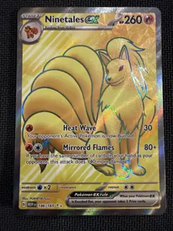 Pokemon Ninetales EX Ultra Rare Full Art Holo 186/165 Scarlet & Violet 151 - Image 1