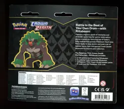Pokemon Crown Zenith Triple 3 Pack Blister Rillaboom Promo And Pin New Sealed - Image 2