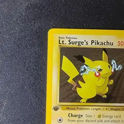 Pokemon TCG Lt. Surge's Pikachu 081/132 Gym Heroes 1st Edition NM - Image 2