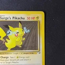 Pokemon TCG Lt. Surge's Pikachu 081/132 Gym Heroes 1st Edition NM - Image 3