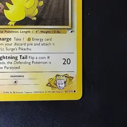 Pokemon TCG Lt. Surge's Pikachu 081/132 Gym Heroes 1st Edition NM - Image 4