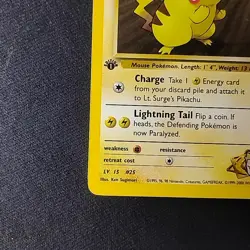 Pokemon TCG Lt. Surge's Pikachu 081/132 Gym Heroes 1st Edition NM - Image 5