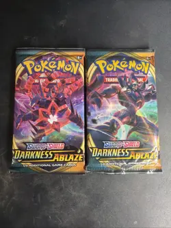 Pokemon TCG Sword and Shield Darkness Ablaze Sealed Booster Pack (2) - Image 1