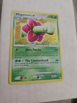 Pokemon TCG Mysterious Treasures Set Meganium Holo Rare #13/123 2007 LP/MP - Image 1